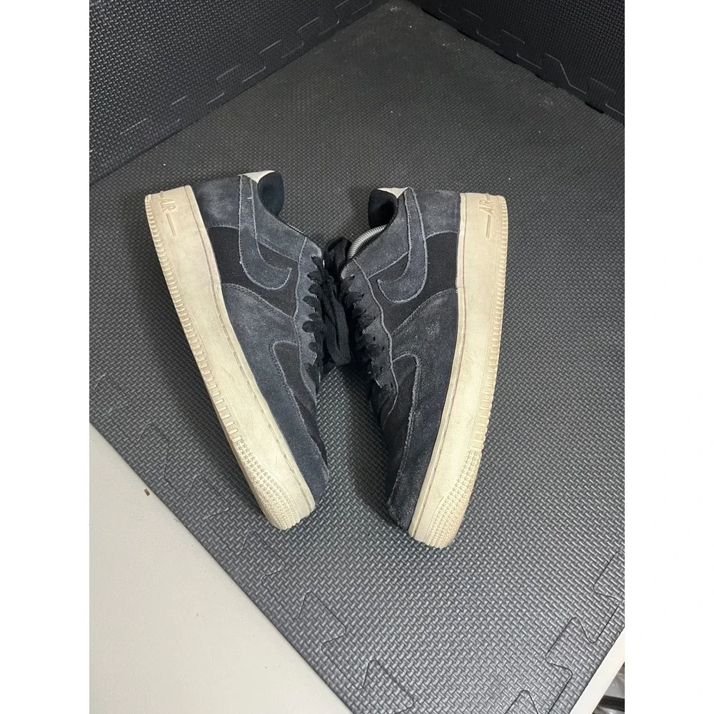 Nike Air Force 1 Low‎ Mens Size 10 Black Suede Sail AO3835-001 Sneakers